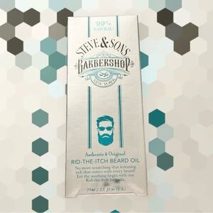 NEW IN BOX Steve & Sons Barbershop 99% Natural Rid-The-Itch Beard Oil
